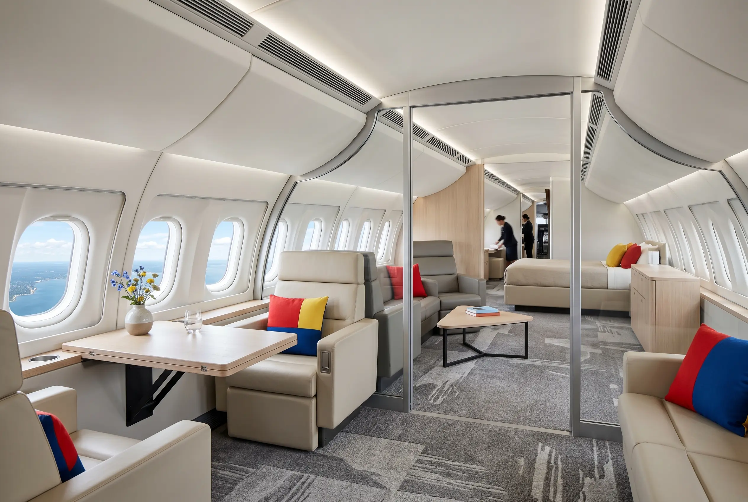 Airbus ACJ320neo bespoke VIP cabin for a Miami to New York charter