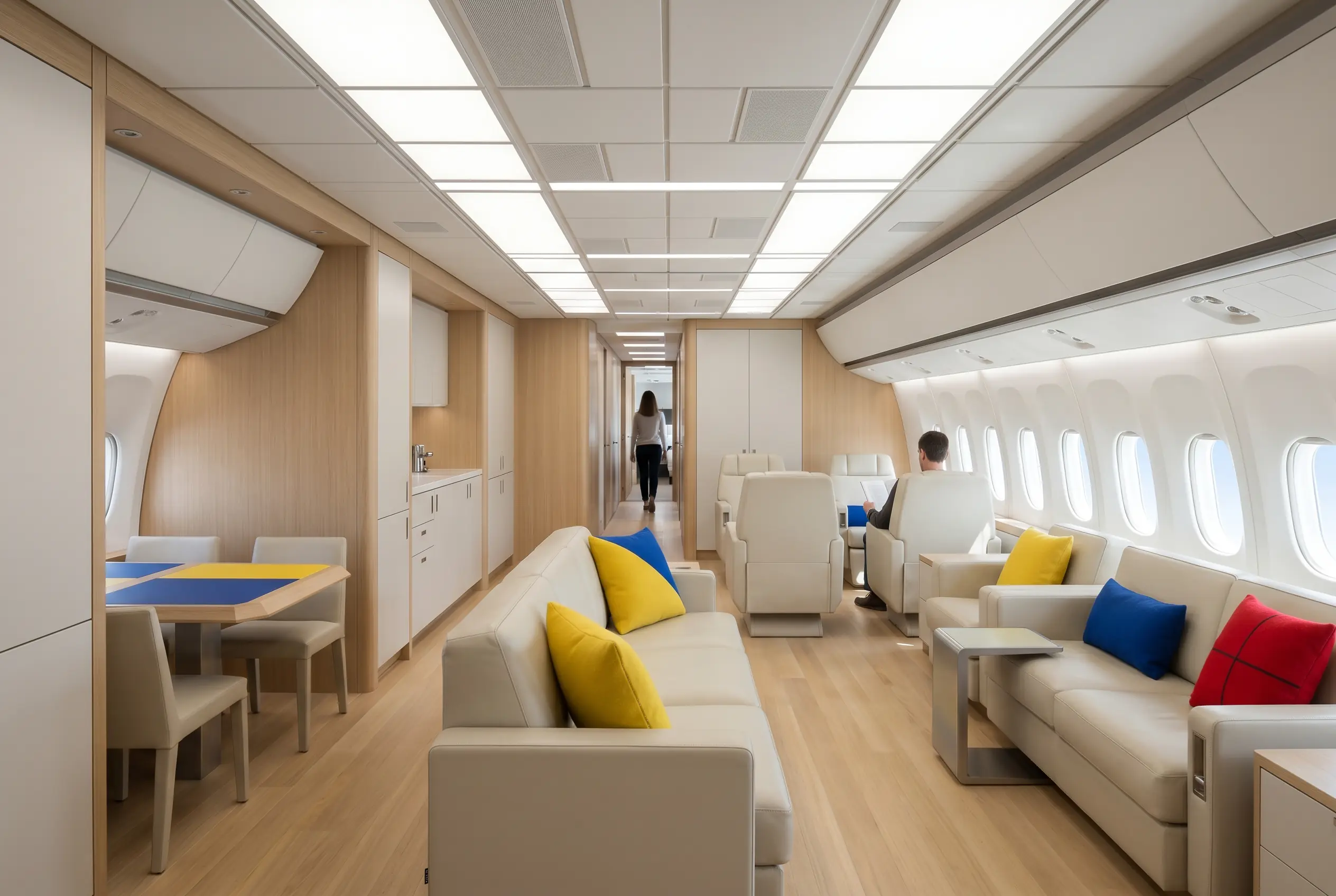 Boeing BBJ MAX 8 bespoke VIP cabin for a Miami to New York charter