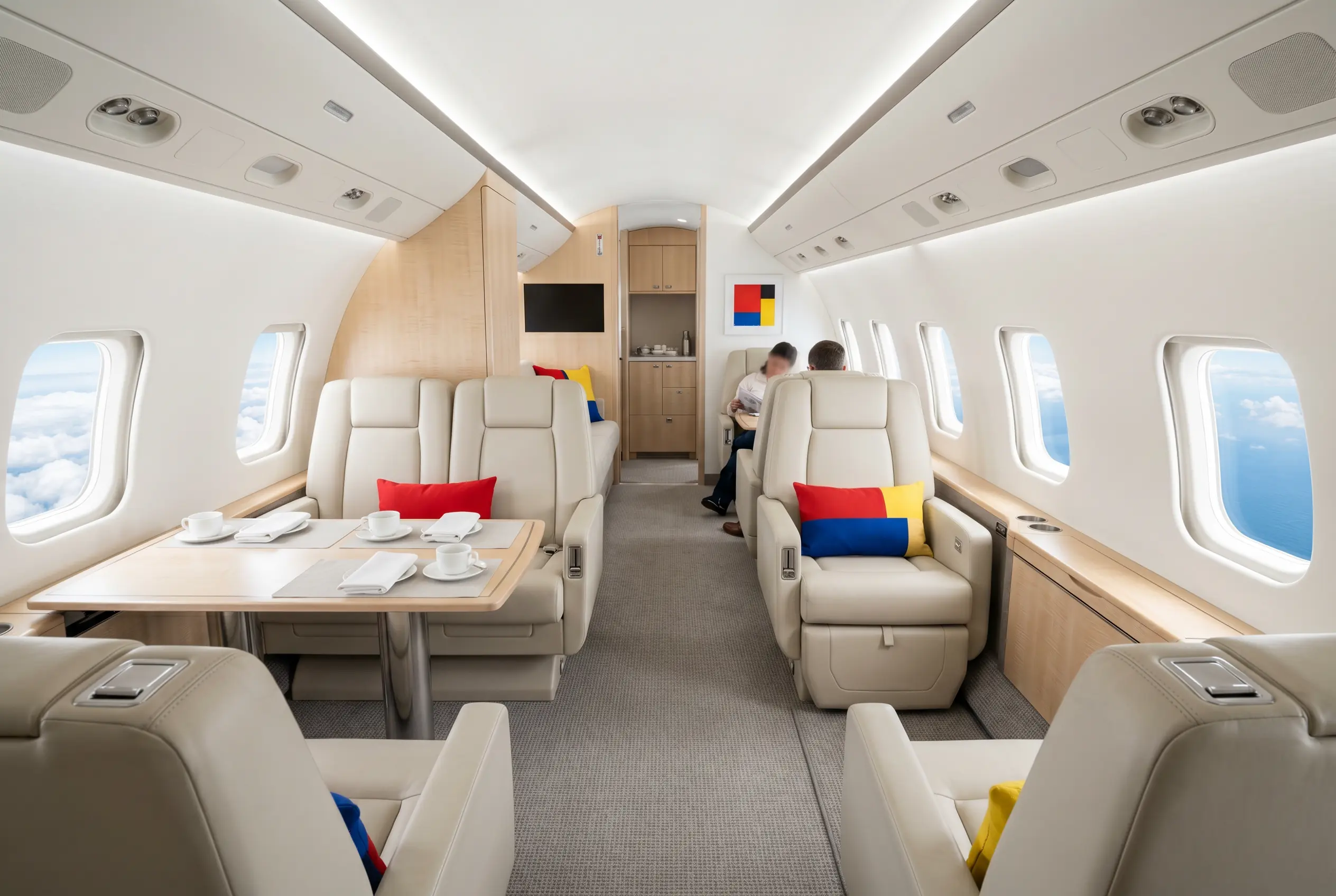 Bombardier Challenger 300 wide cabin for a Miami to New York charter