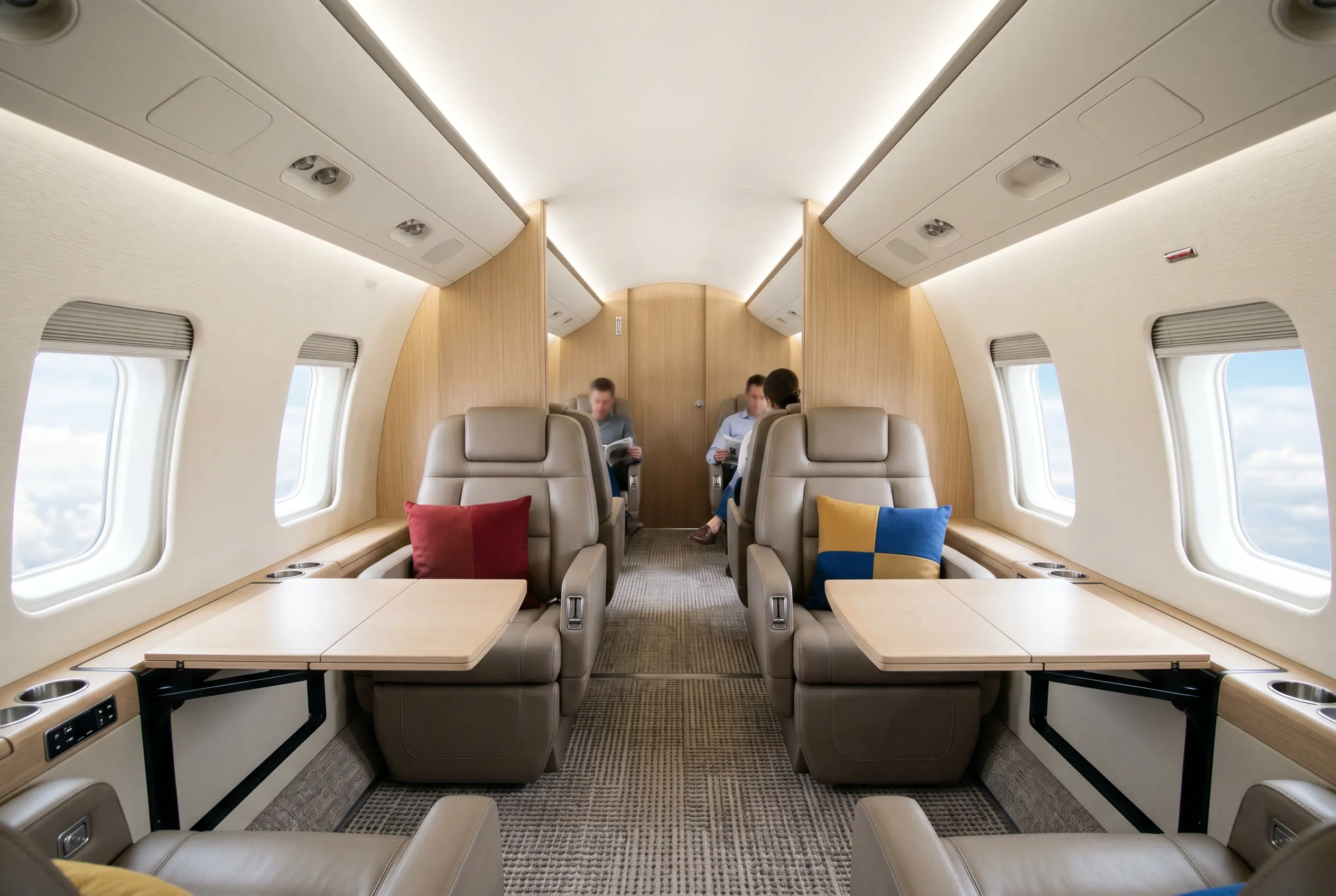 Bombardier Challenger 350 wide cabin for a Miami to New York charter