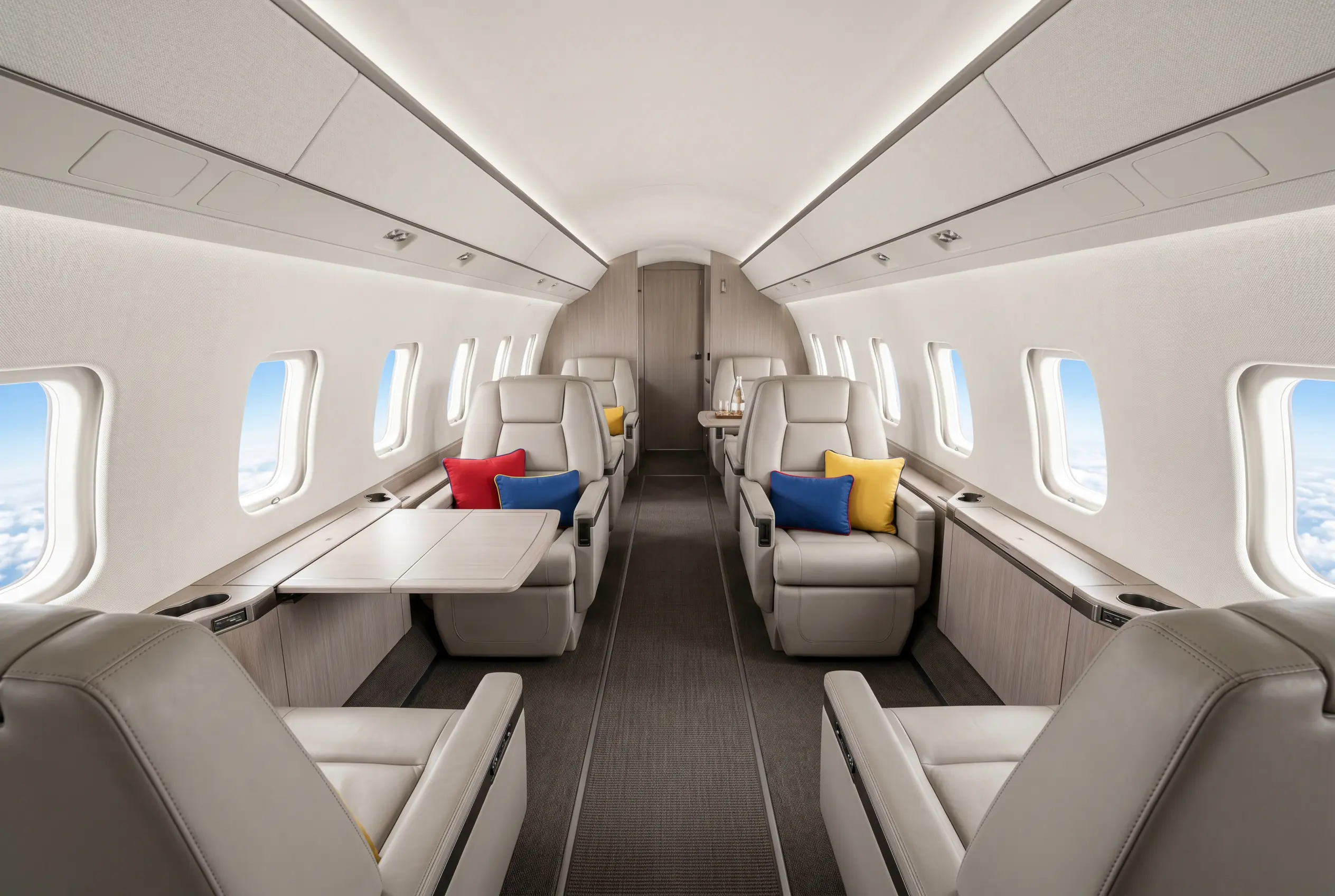 Bombardier Challenger 3500 wide cabin for a Miami to New York charter