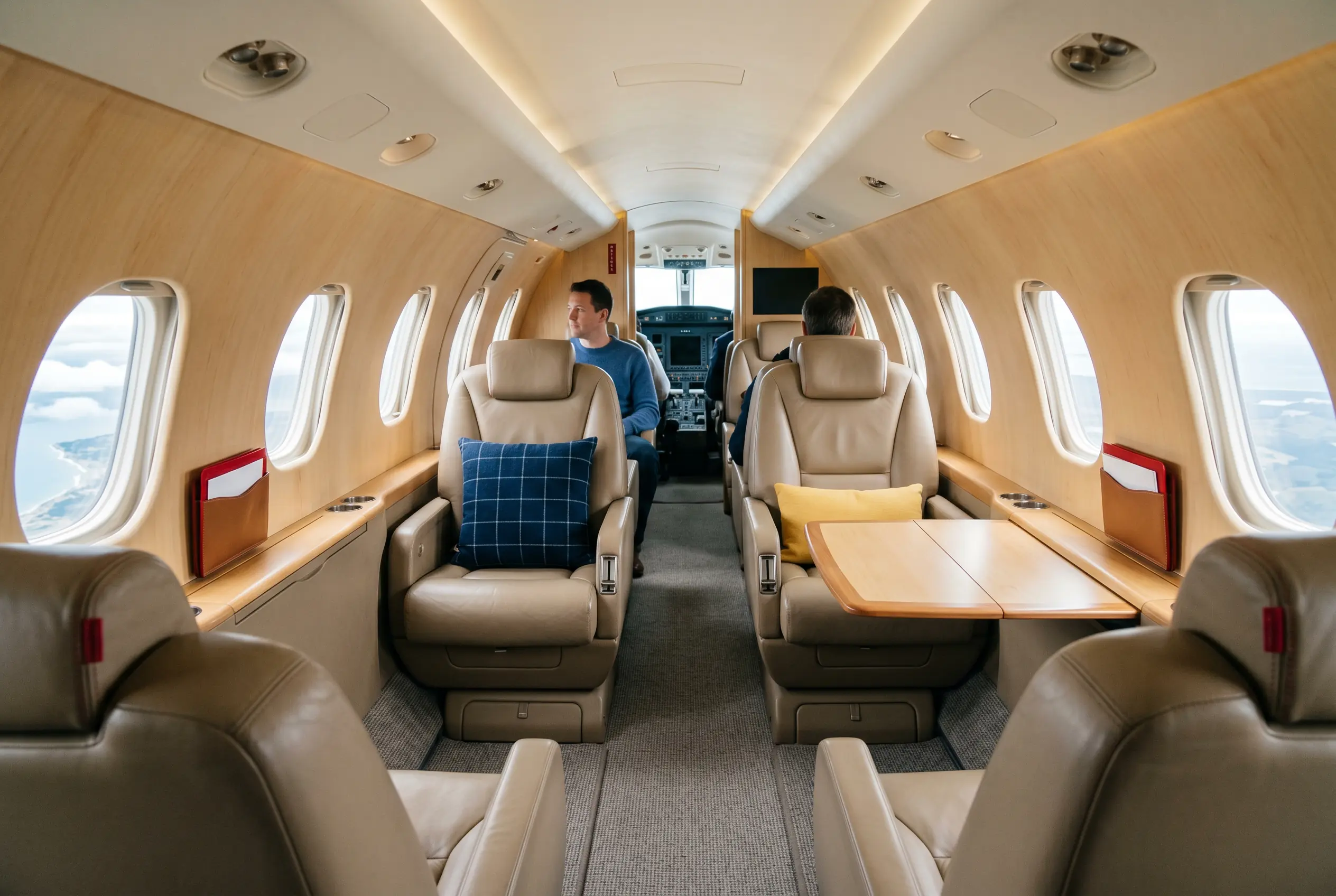 Cessna Citation Excel stand-up cabin for a Miami to New York charter