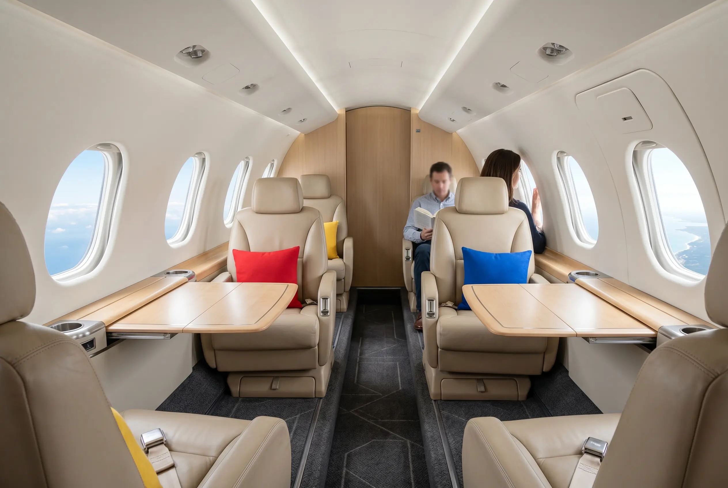 Cessna Citation X cabin for a Miami to New York charter