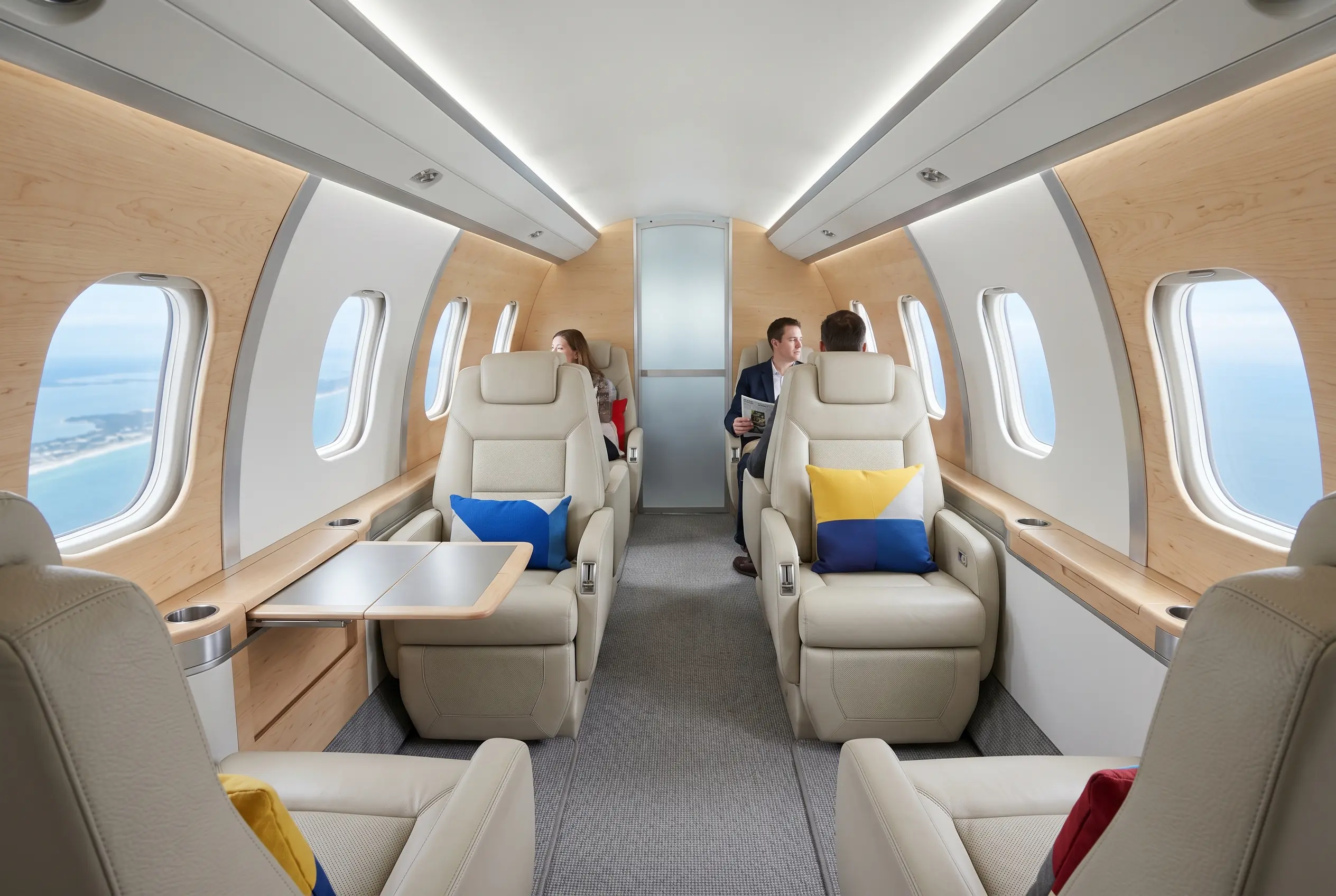 Epic E1000 GX cabin for a Miami to New York charter