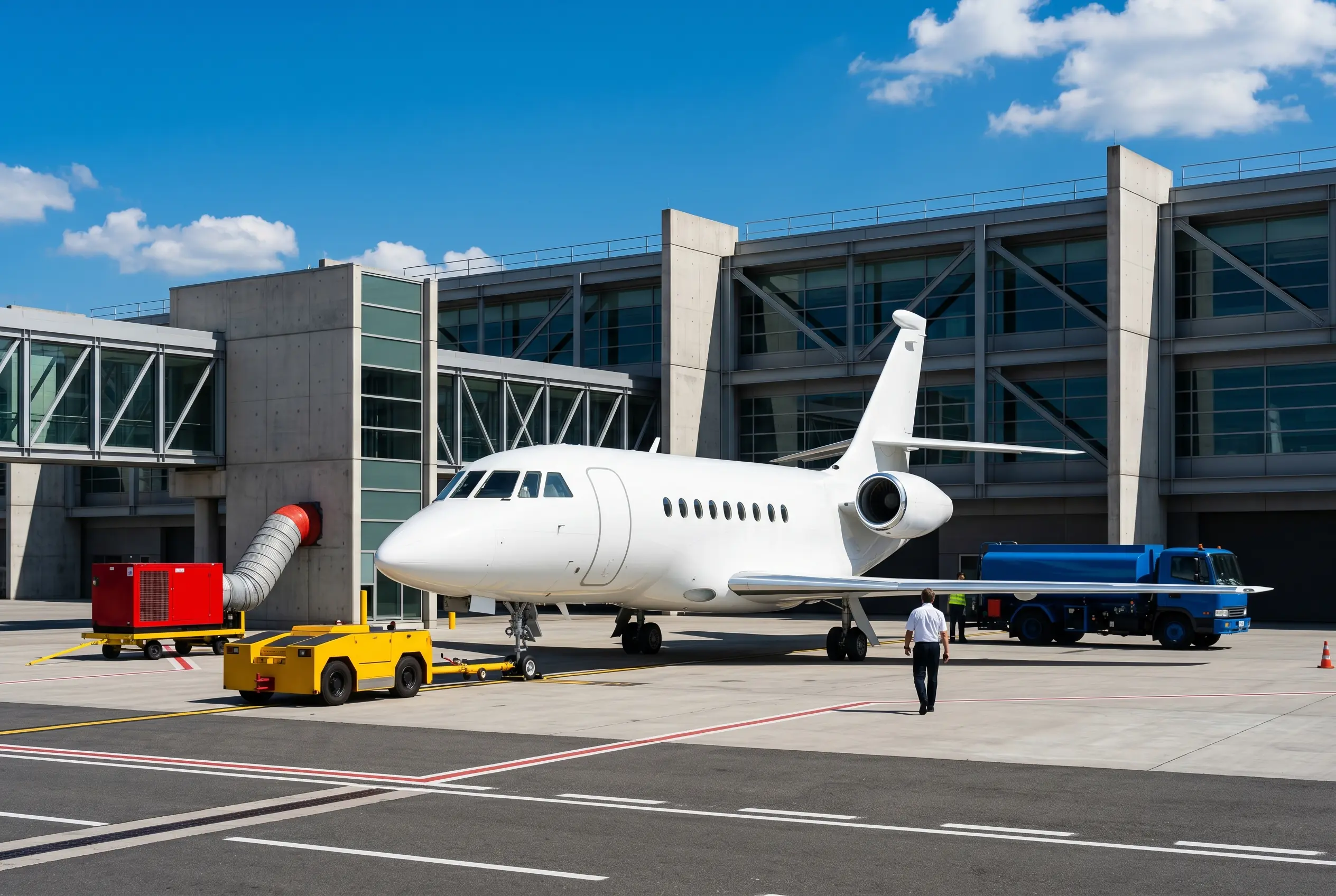 Falcon 2000LXS Dassault Falcon 2000LXS on a South Florida ramp before a Miami to New York flight