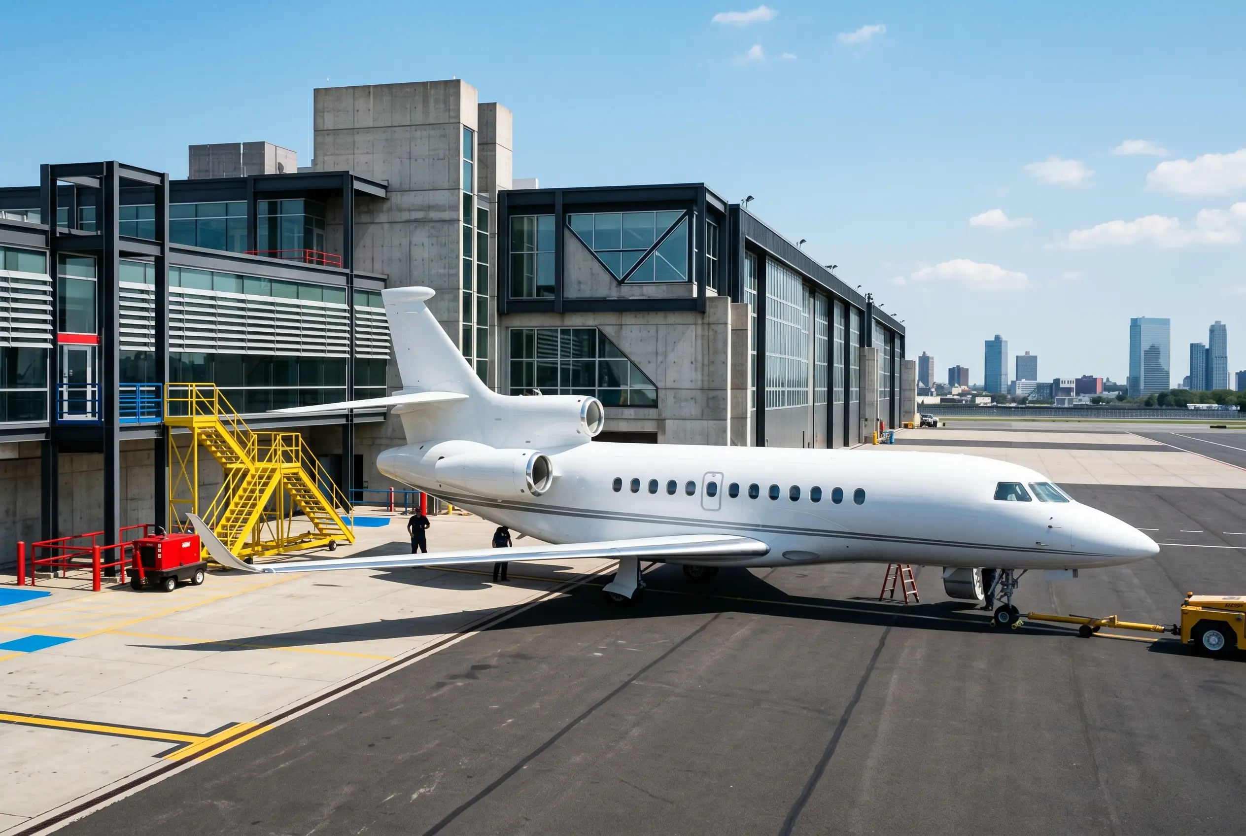 Falcon 7X Dassault Falcon 7X on a South Florida ramp before a Miami to New York flight