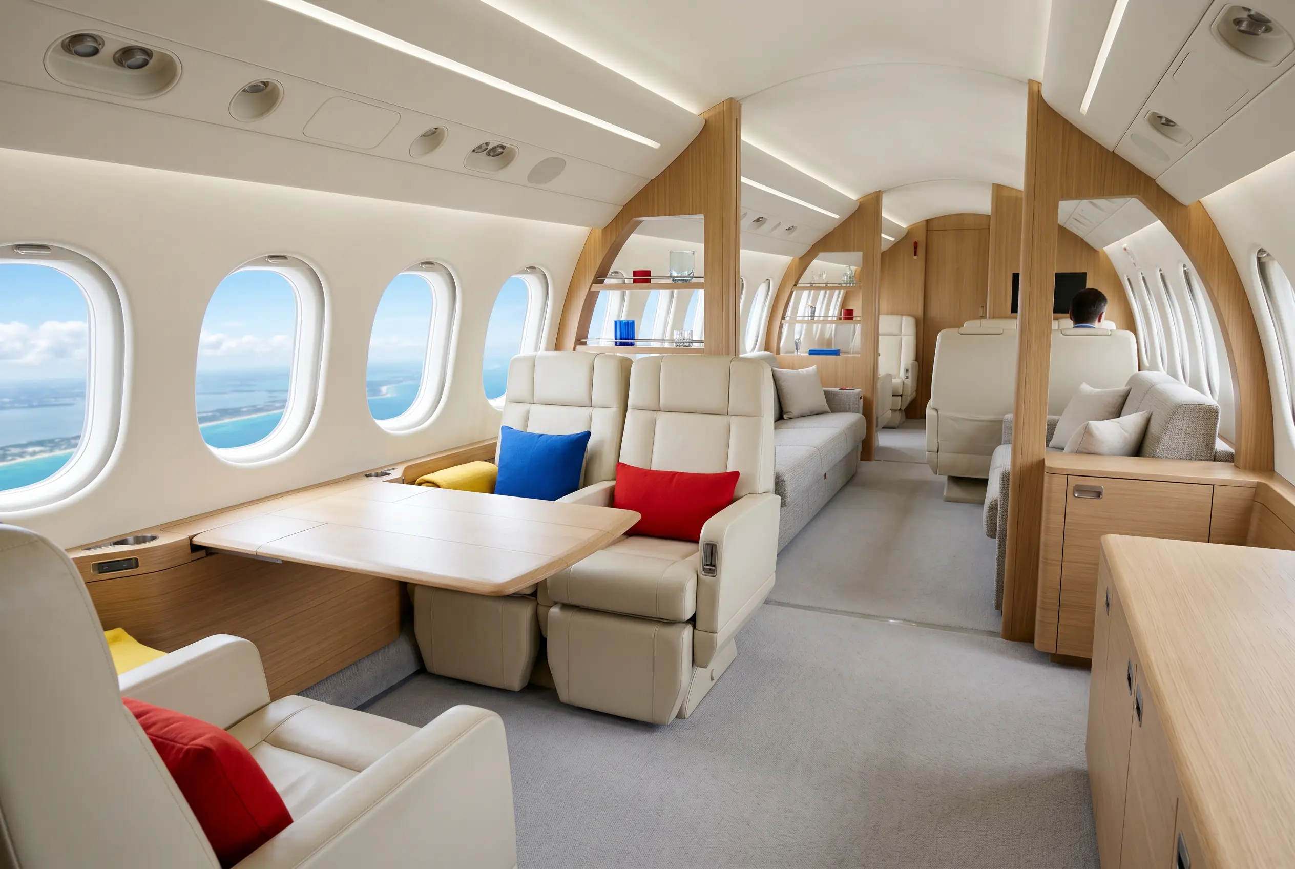 Dassault Falcon 8X long cabin for a Miami to New York charter
