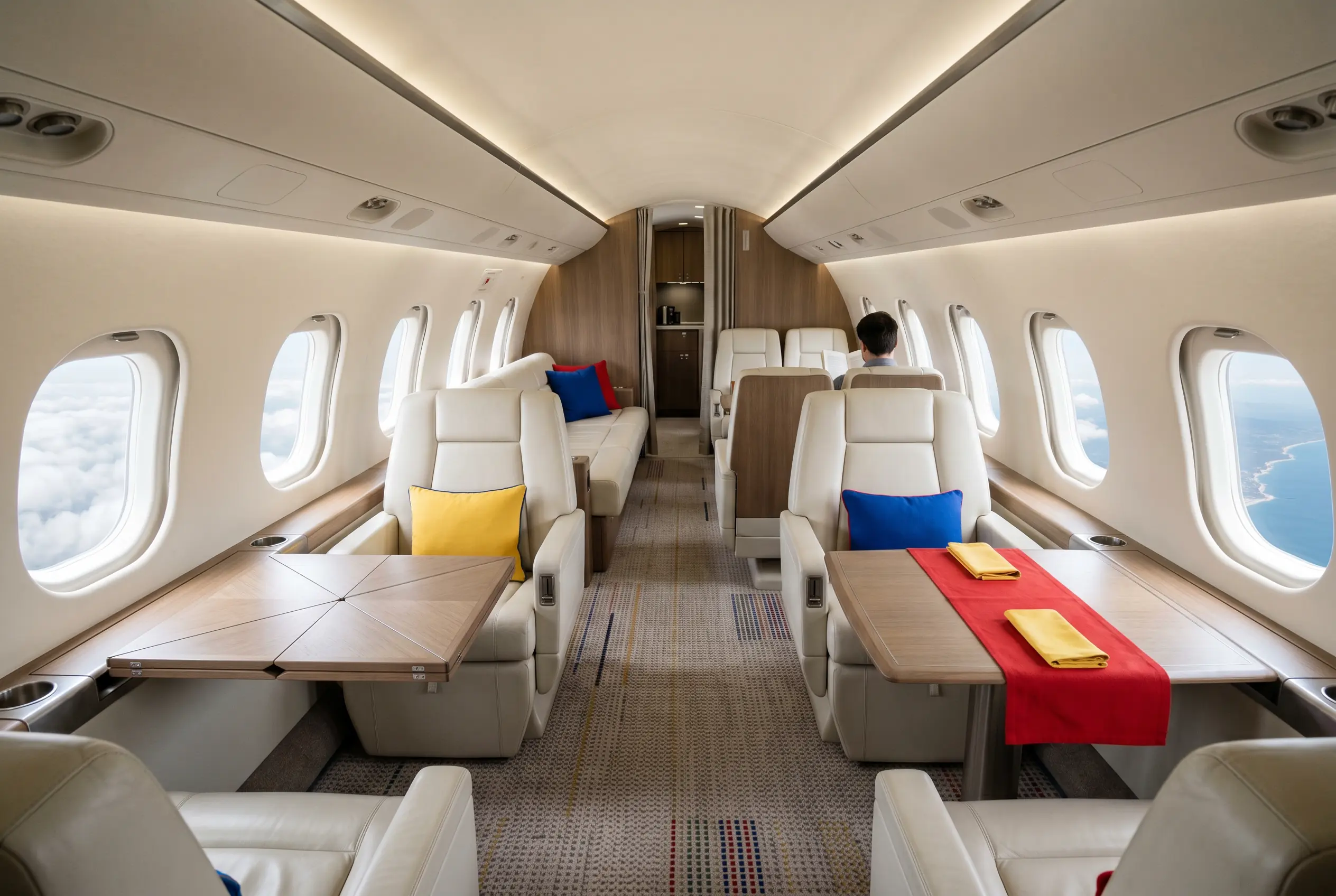 Bombardier Global 6000 large cabin for a Miami to New York charter