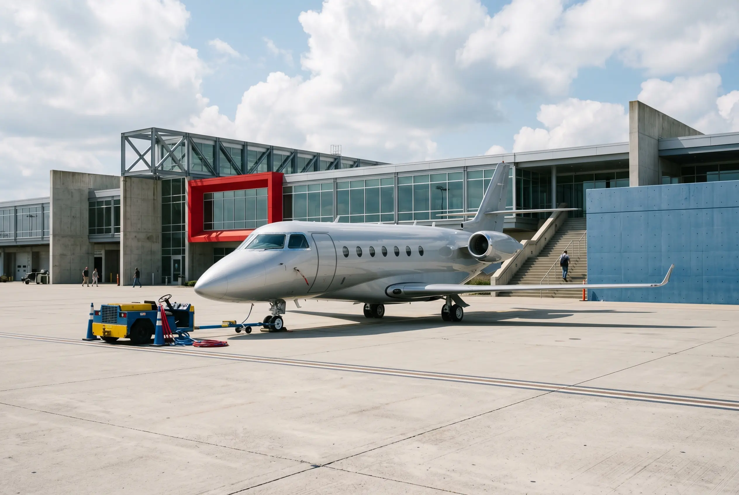 Gulfstream G200 on a South Florida ramp before a Miami to New York flight