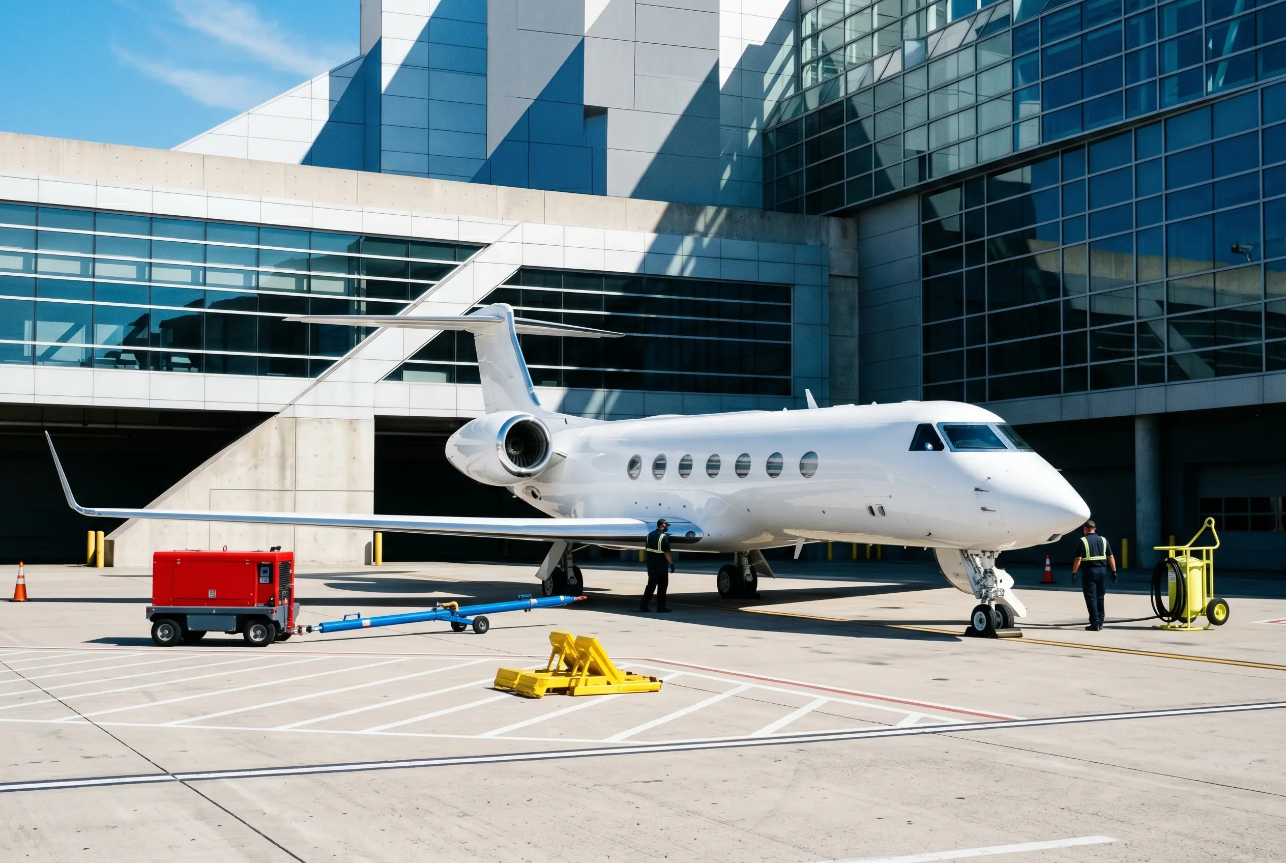 Gulfstream G550 on a South Florida ramp before a Miami to New York flight