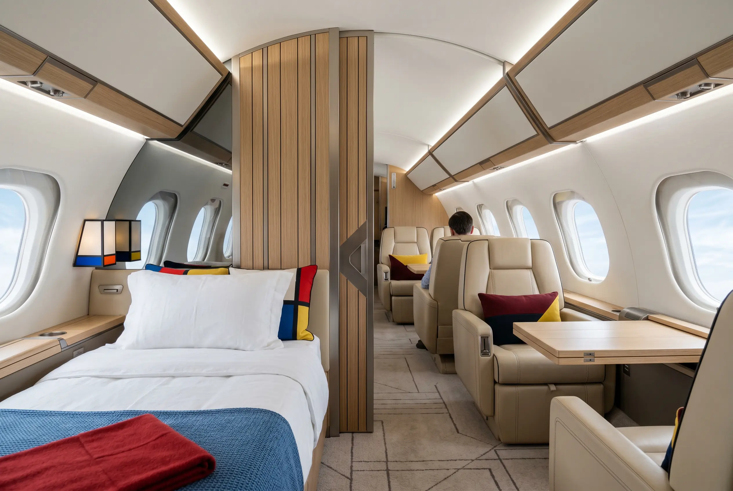 Gulfstream G650ER flagship cabin for a Miami to New York charter