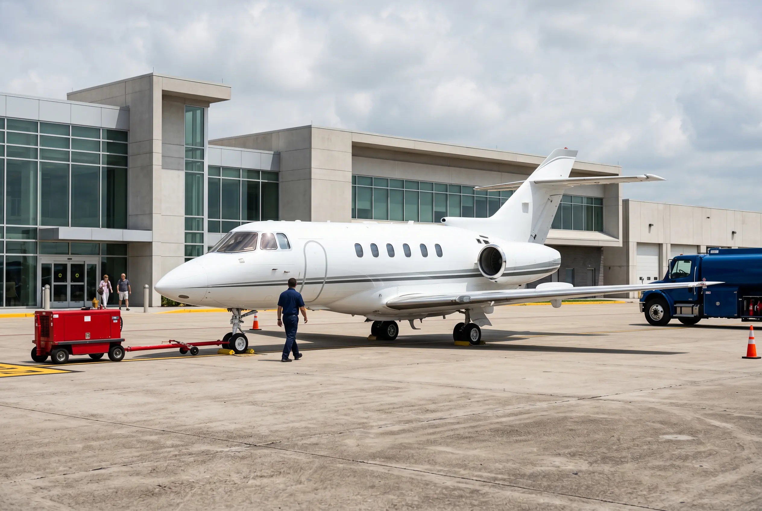 Hawker 800XP Hawker 800XP on a South Florida ramp before a Miami to New York flight
