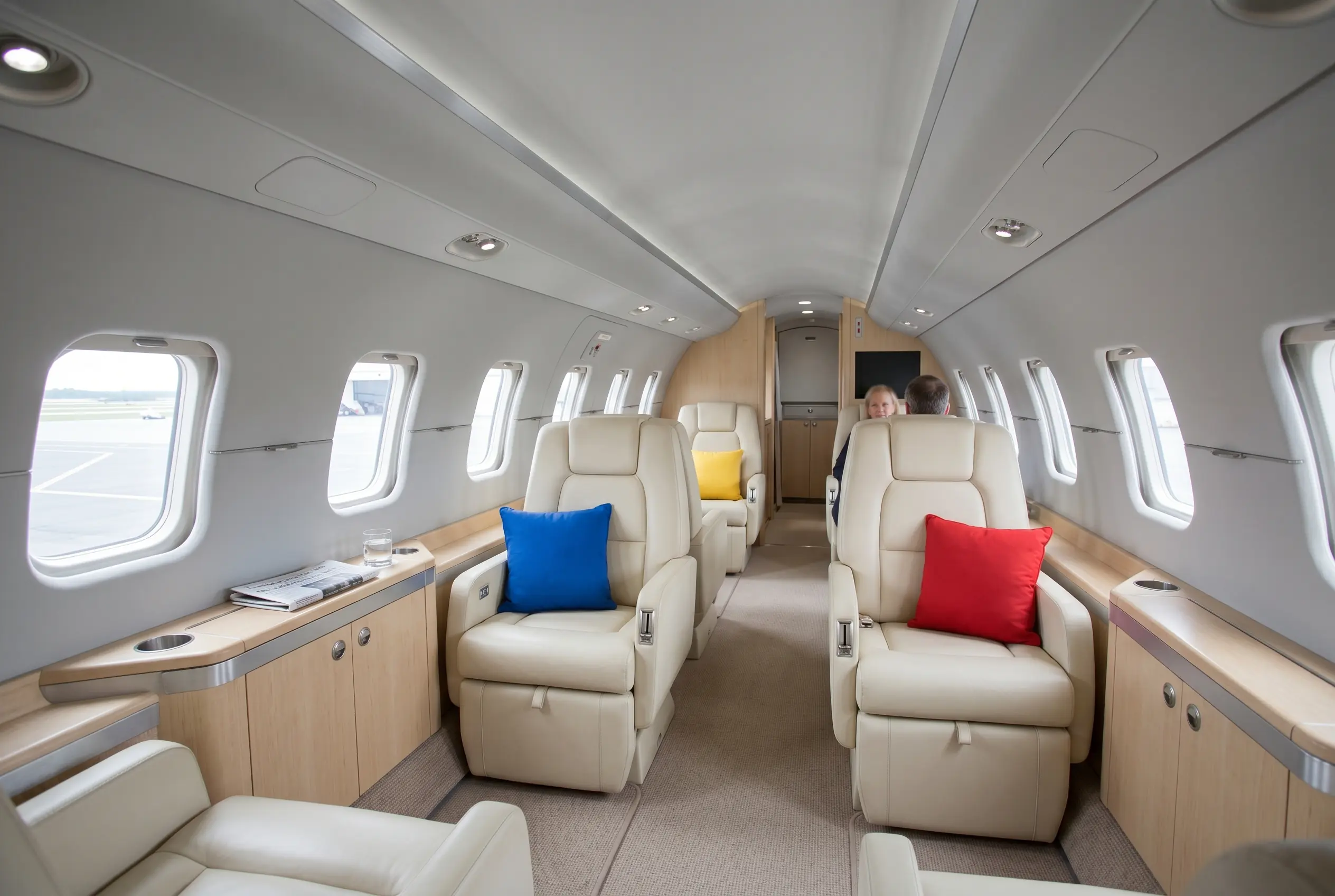 Hawker 900XP cabin for a Miami to New York charter