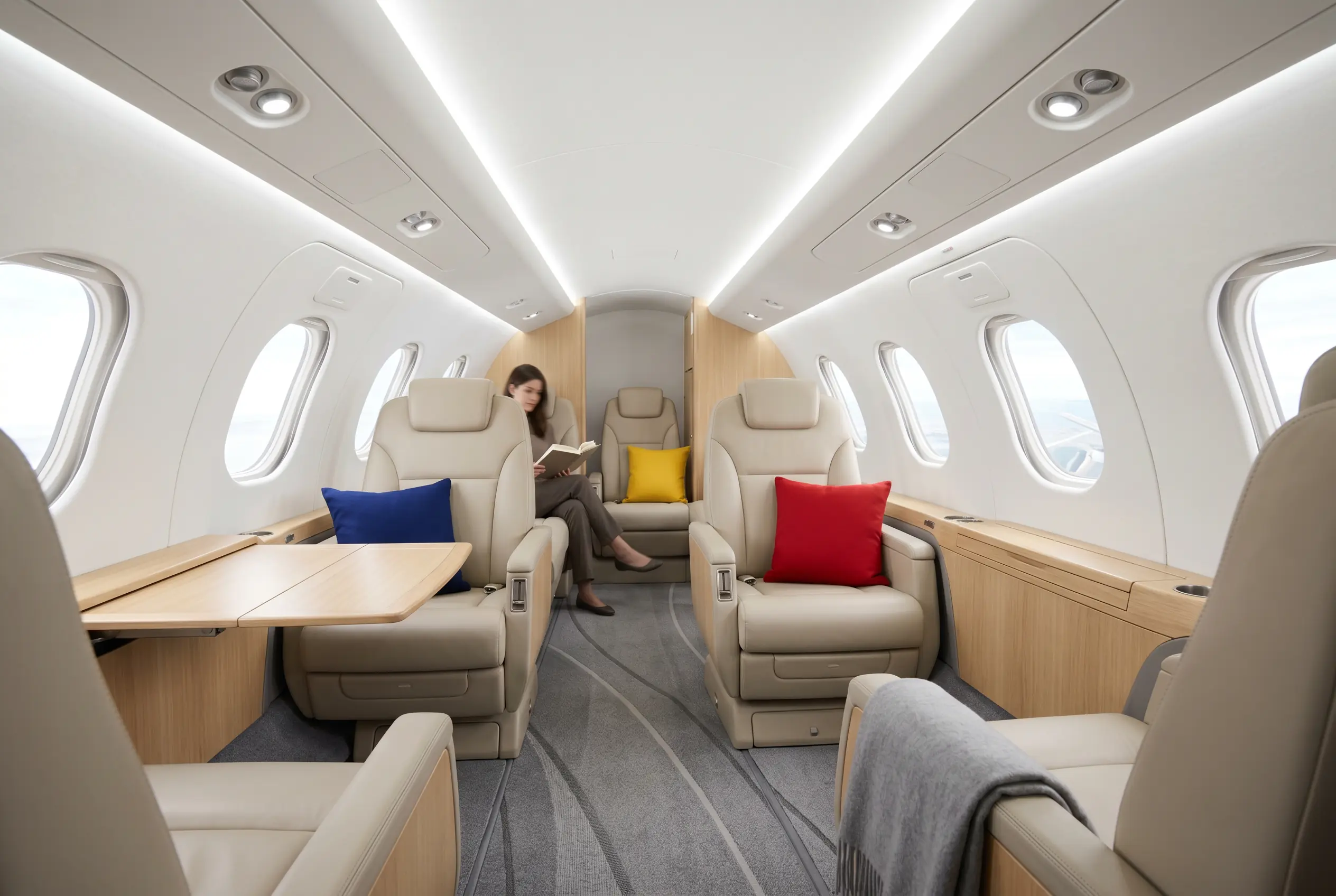 HondaJet Elite II cabin for a Miami to New York charter