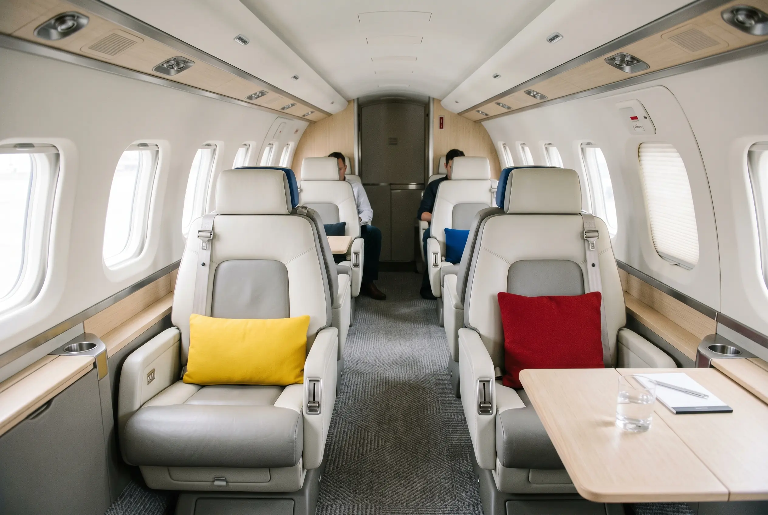 Beechcraft King Air 260 cabin for a Miami to New York charter