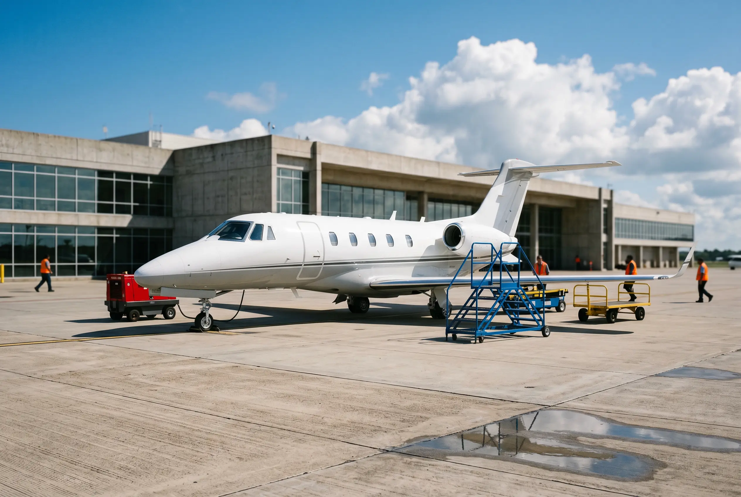 Light jets on a South Florida ramp — Miami to New York charter options