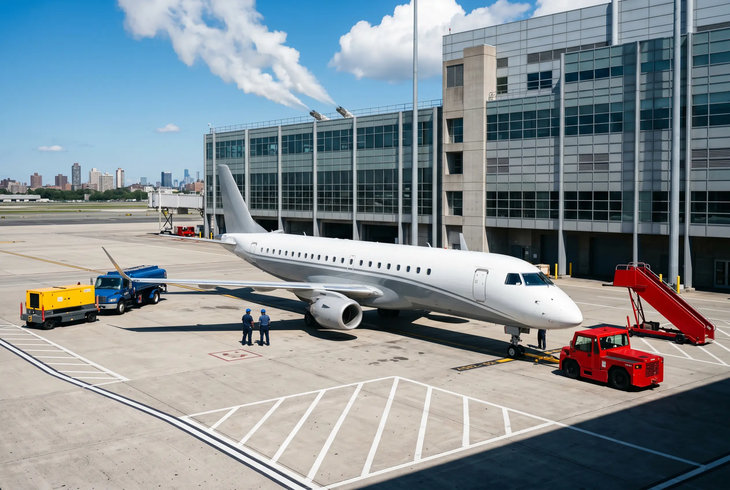 Lineage 1000E Embraer Lineage 1000E on a South Florida ramp before a Miami to New York flight