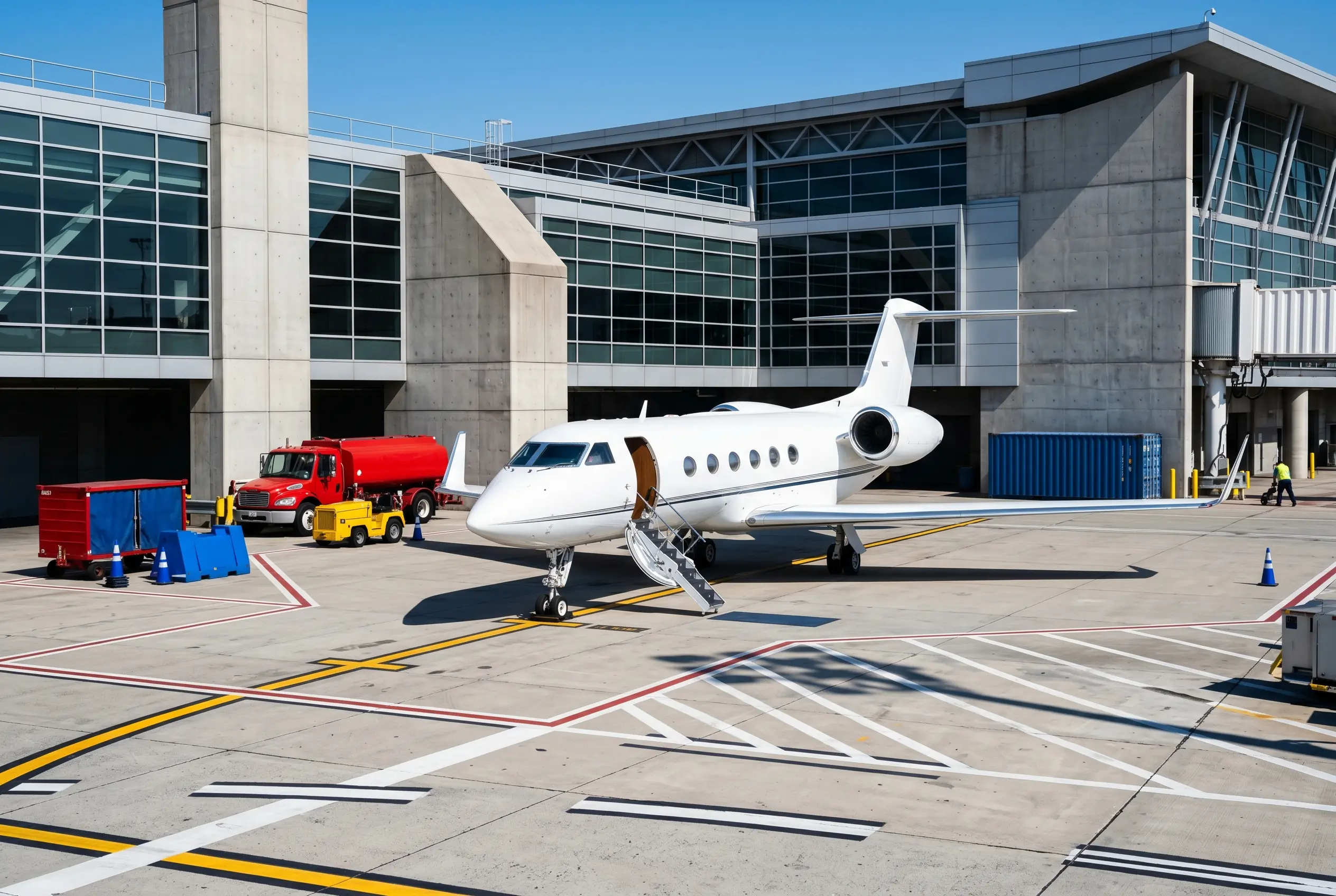 Midsize Jets Midsize jet on a South Florida ramp before a Miami to New York departure