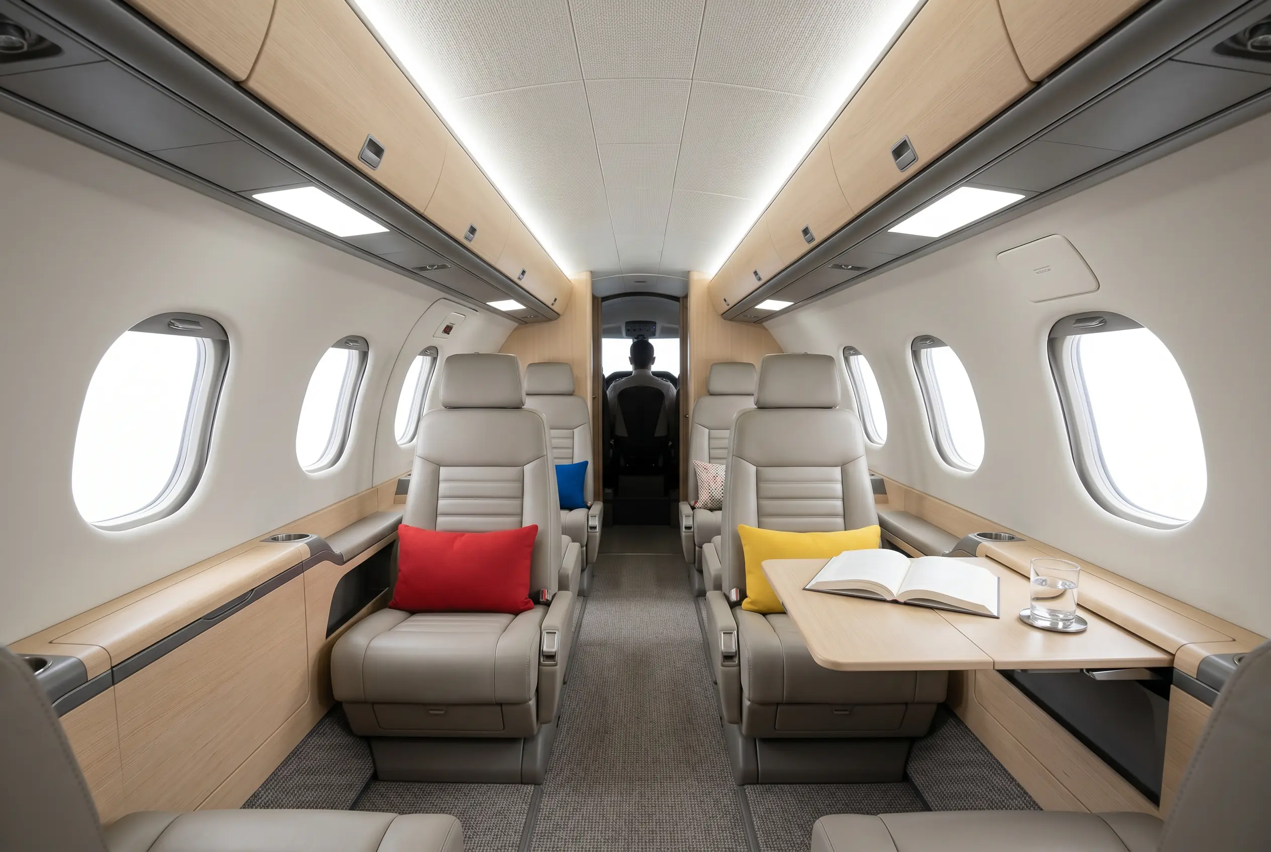 Embraer Phenom 100EV cabin for a Miami to New York charter