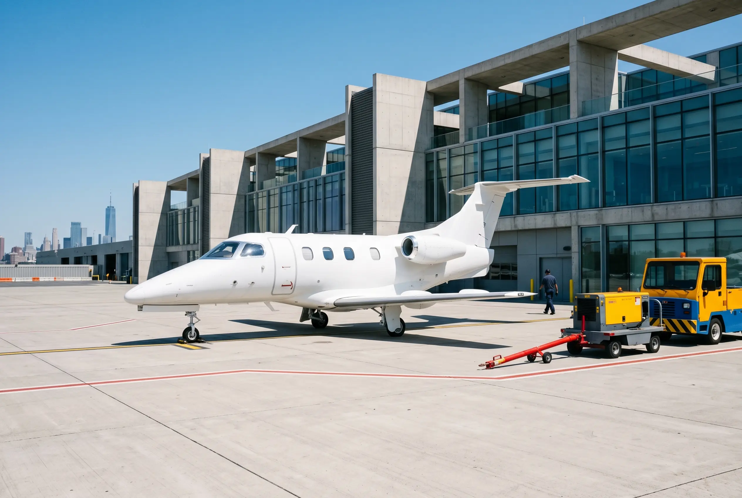 Phenom 100EV Embraer Phenom 100EV on a South Florida ramp before a Miami to New York flight