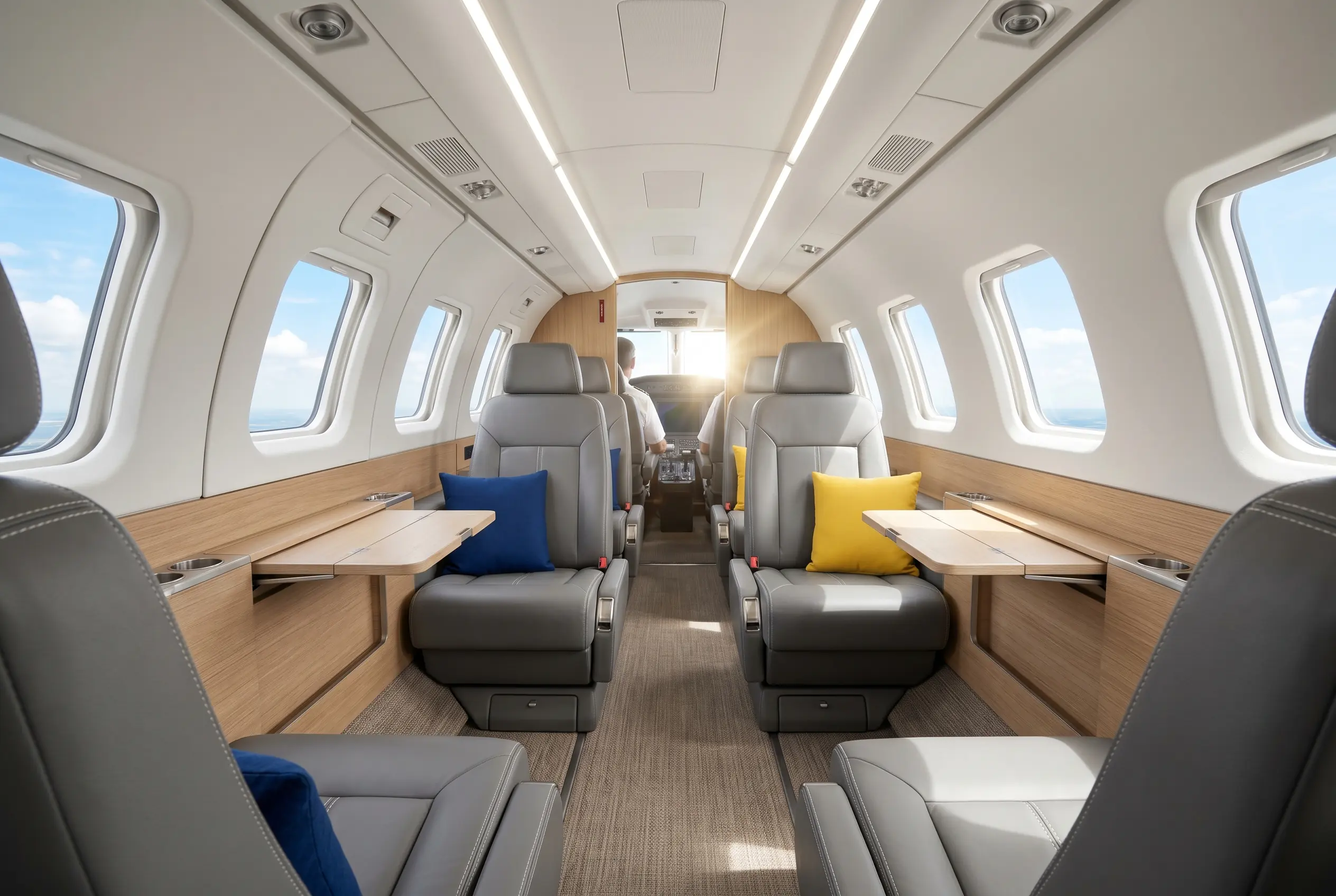 Piper M600/SLS cabin for a Miami to New York charter