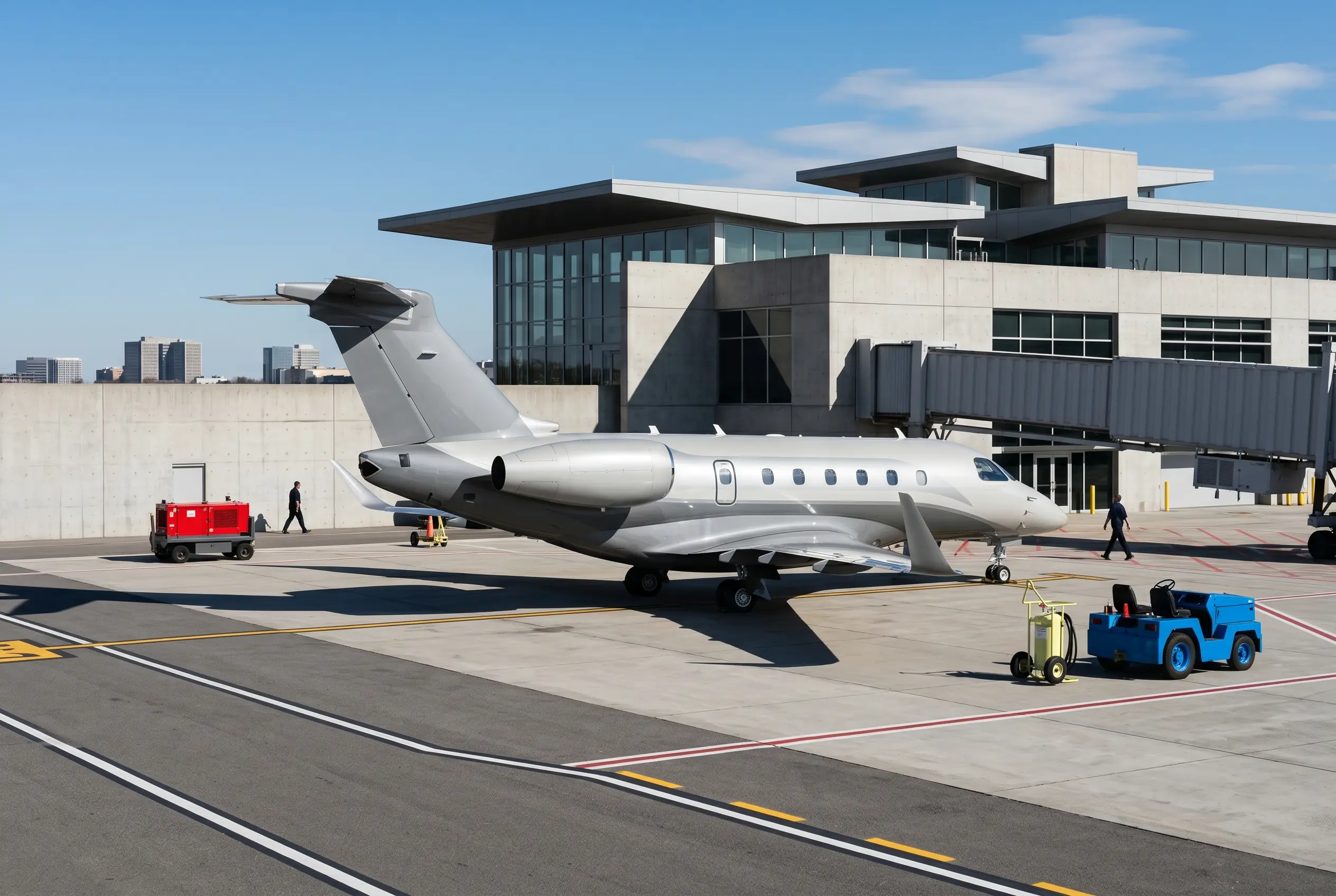 Embraer Praetor 500 on a South Florida ramp before a Miami to New York flight